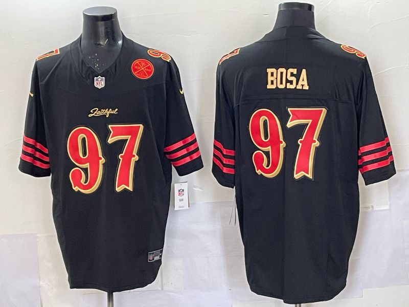 Men Nike San Francisco 49ers #97 Bosa black 5th generation Limited NFL 2025 Jersey 0065->san francisco 49ers->NFL Jersey